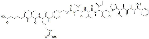 Molecular structure of the compound: Acid-Val-Cit-PAB-MMAE