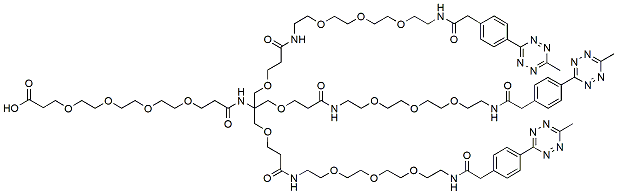Molecular structure of the compound: Acid-PEG4-tris-PEG3-methyltetrazine