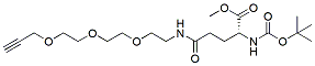 Molecular structure of the compound: methyl ester-(N-Boc)-L-glutamate-PEG3-Alkyne