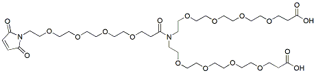 Molecular structure of the compound: N-(Mal-PEG4)-N-bis(PEG4-acid)