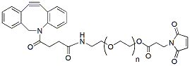 Molecular structure of the compound: DBCO-PEG-Maleimide MW 10,000