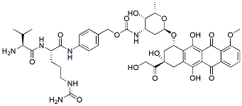 Molecular structure of the compound: Val-Cit-PABC-DOX