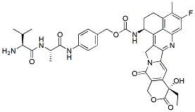Molecular structure of the compound: Val-Ala-PABC-Exatecan, TFA salt