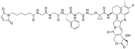 Molecular structure of the compound: MC-Gly-Gly-Phe-Gly-amide-cyclopropanol-amide-Exatecan