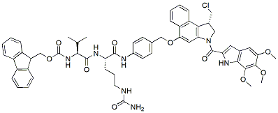 Molecular structure of the compound: Fmoc-Val-Cit-PAB-Duocarmycin TM