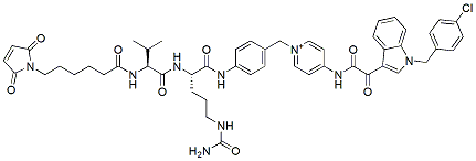 Molecular structure of the compound: MC-Val-Cit-PAB-Indibulin
