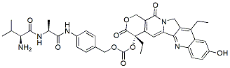 Molecular structure of the compound: Val-Ala-PAB-SN38, TFA salt