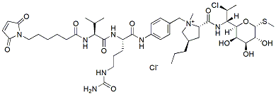 Molecular structure of the compound: MC-Val-Cit-PAB-clindamycin