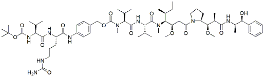 Molecular structure of the compound: Boc-Val-Cit-PAB-MMAE