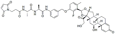 Molecular structure of the compound: Glucocorticoid receptor agonist-3 Ala-Ala-Mal