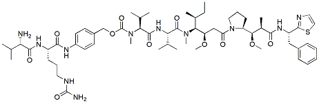 Molecular structure of the compound: Vat-Cit-PAB-Monomethyl Dolastatin 10