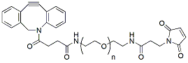 Molecular structure of the compound: DBCO-PEG-Maleimide, MW 5,000