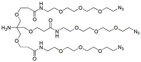 Molecular structure of the compound: Amino-Tri-(Azide-PEG3-ethoxymethyl)-methane, HCl salt