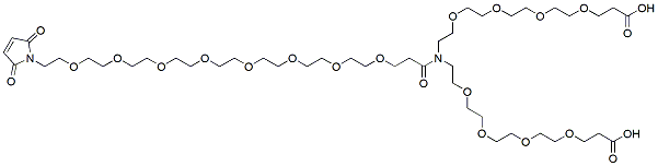 Molecular structure of the compound: N-(Mal-PEG8-carbonyl)-N-bis(PEG4-acid)