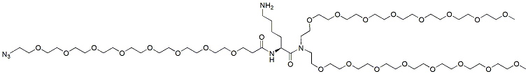 Molecular structure of the compound: Azido-PEG8-Lys-bis(m-PEG8)