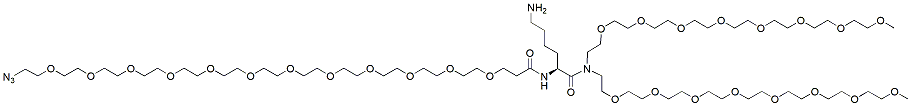 Molecular structure of the compound: Azido-PEG12-Lys-bis(m-PEG8)