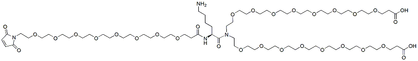 Molecular structure of the compound: Mal-PEG8-Lys-bis(PEG8-acid)