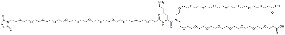 Molecular structure of the compound: Mal-PEG12-Lys-bis(PEG8-acid)