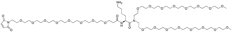 Molecular structure of the compound: Mal-PEG8-Lys-bis(m-PEG8)