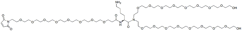 Molecular structure of the compound: Mal-PEG8-Lys-bis-PEG8