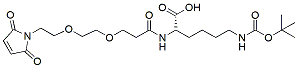 Molecular structure of the compound: Mal-PEG2-Lys(Boc)