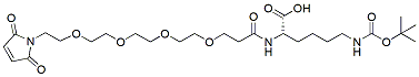 Molecular structure of the compound: Mal-PEG4-Lys(Boc)