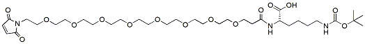 Molecular structure of the compound: Mal-PEG8-Lys(Boc)