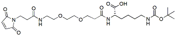 Molecular structure of the compound: Mal-amido-PEG2-Lys(Boc)