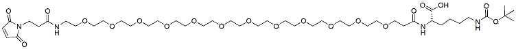 Molecular structure of the compound: Mal-amido-PEG12-Lys(Boc)