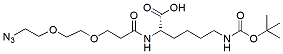 Molecular structure of the compound: Azido-PEG2-Lys(Boc)