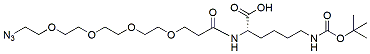 Molecular structure of the compound: Azido-PEG4-Lys(Boc)