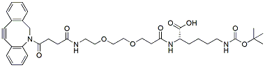 Molecular structure of the compound: DBCO-PEG2-Lys(Boc)