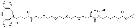Molecular structure of the compound: DBCO-PEG4-Lys(Boc)