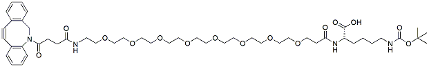Molecular structure of the compound: DBCO-PEG8-Lys(Boc)