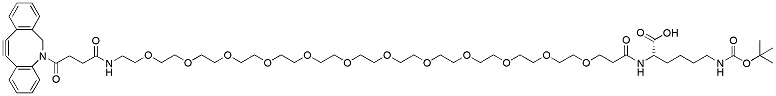 Molecular structure of the compound: DBCO-PEG12-Lys(Boc)