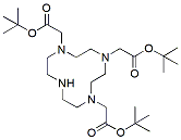 Molecular structure of the compound: Tri-tert-butyl 1,4,7,10-Tetraazacyclododecane-1,4,7-triacetate