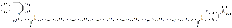 Molecular structure of the compound: 4-Carboxy-3-fluorophenylboronic acid-PEG12-DBCO