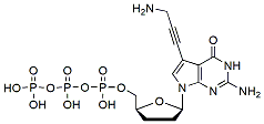 Molecular structure of the compound: 7-Deaza-7-propargylamino-ddGTP